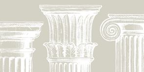 Drawing of pillars in Graeco-roman style

