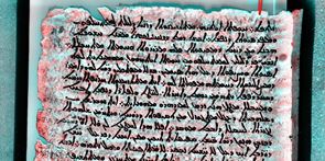 A section of a page from CCR during the multispectral analysis.